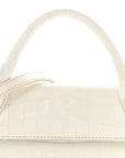 Calfskin Crocodile Embossed Le Chiquito Long White