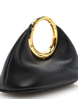 Lambskin Le Porte Calino Ring Top Handle Bag Black