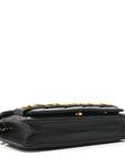 Calfskin Quilted Enchained Wallet On Chain WOC Black