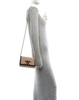 Caviar Quilted CC Filigree Wallet On Chain WOC Beige Black