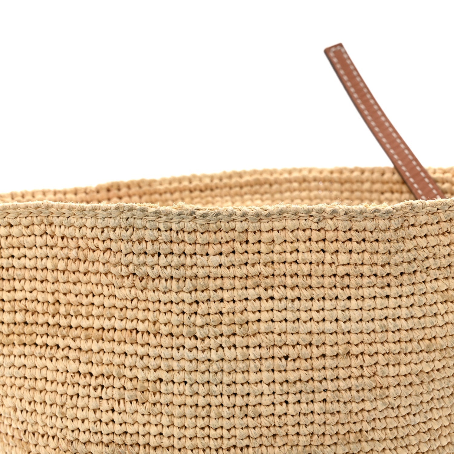 Calfskin Raffia Paulas Ibiza Pochette Bag Natural Tan