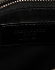 Calfskin Y Quilted Monogram Medium Loulou Chain Satchel Lipstick Red