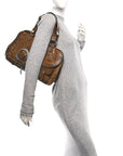 Calfskin Medium Gaucho Double Saddle Bag Brown