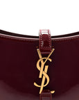 Patent Calfskin Le 5 A 7 Mini Hobo Red Grenat