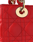 Lambskin Cannage Medium Lady D1OR Red