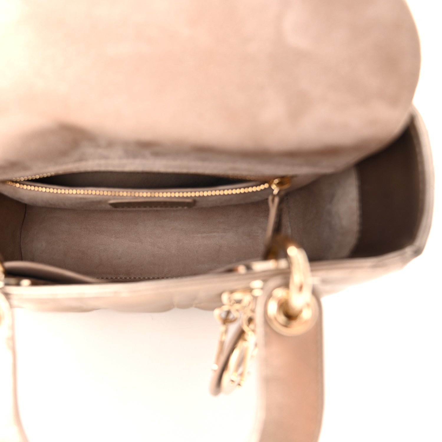 Metallic Lambskin Cannage Small My ABCD1OR Lady D1OR Gold