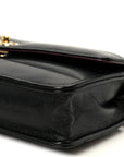 Lambskin Chevron Quilted Wallet On Chain WOC Black