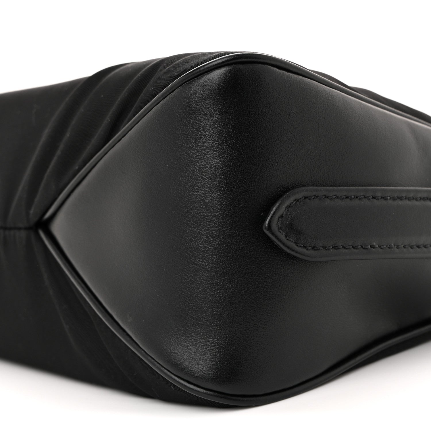 Re-Nylon Vitello Large Aimee Shoulder Bag Black