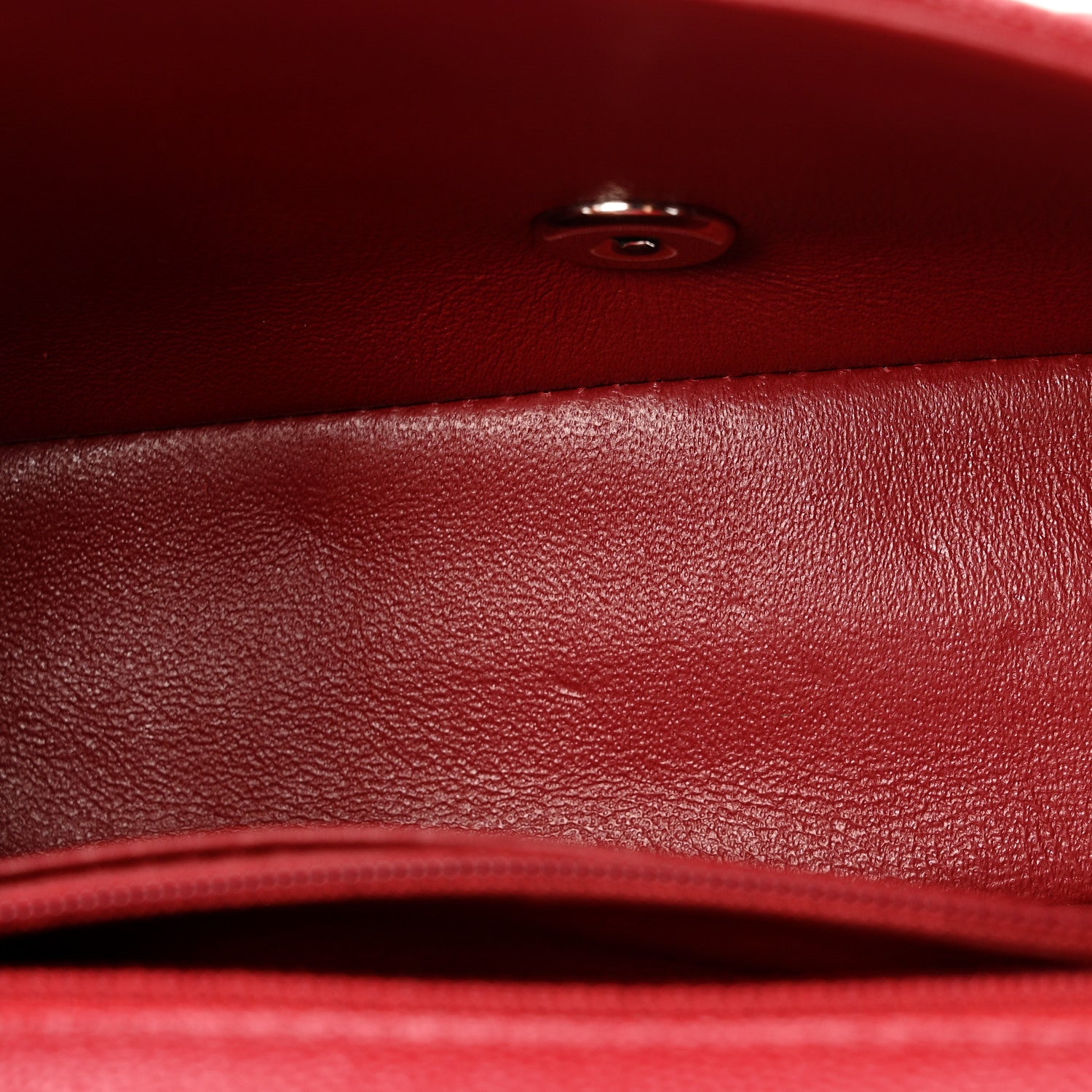 Caviar Quilted Mini Rectangular Flap Dark Red