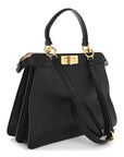 Vitello Seta Shiny Nappa Medium Peekaboo I SEE U Satchel Black Light Rose