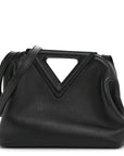 Calfskin Small The Point Triangle Bag Black