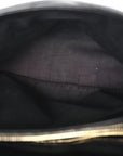 Calfskin Y Quilted Monogram Medium Loulou Chain Satchel Black