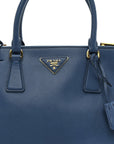 Saffiano Small Galleria Double Zip Tote Cobalto