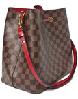 Damier Ebene Neonoe MM  Cherry Berry