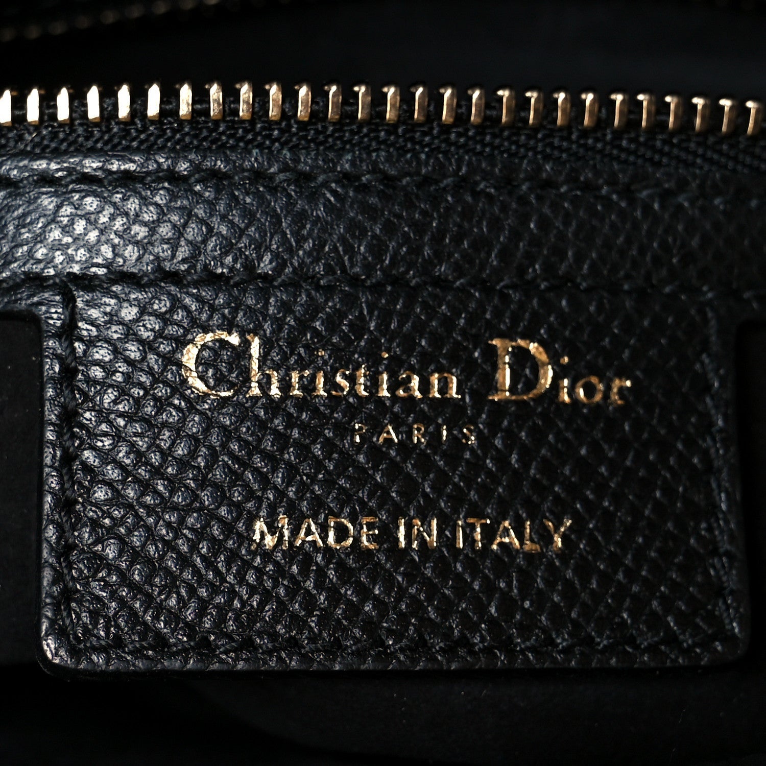 Grained Calfskin Saddle Bag Black