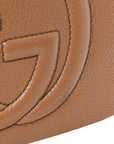 Pebbled Calfskin Small Soho Disco Bag Camelia