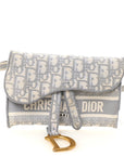 Oblique Slim Saddle Pouch Grey