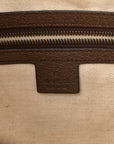 GG Supreme Monogram Web Small Ophidia Half Moon Hobo Brown
