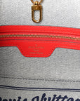 Denim Damier Monogram Onthego Blue Rouge