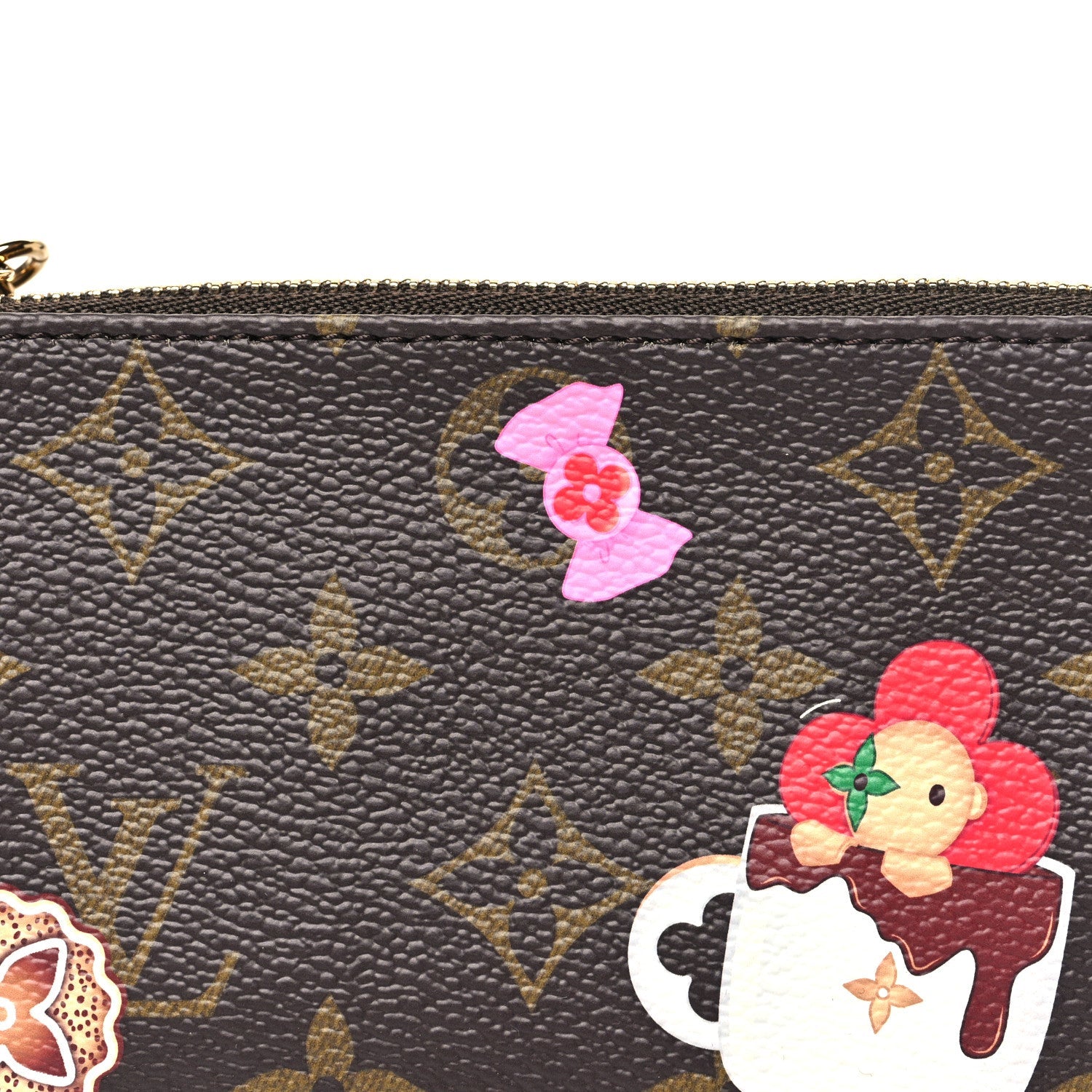Monogram 2024 Christmas Animation Candy Factory Mini Pochette Accessories Candy Red