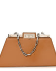 Patent Peekaboo Cut Caramello