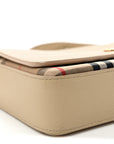 Grainy Calfskin Vintage Check Hampshire Crossbody Beige