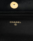 Lambskin Quilted CHNL 19 Wallet On Chain WOC Black