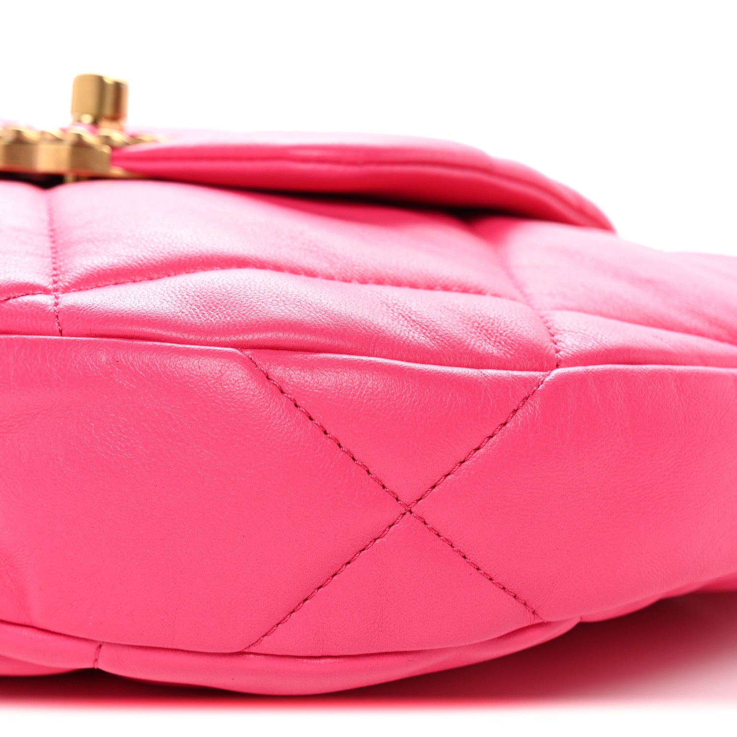 Lambskin Quilted CHNL 19 Hobo Pink