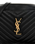Calfskin Matelasse Monogram Lou Camera Bag Black