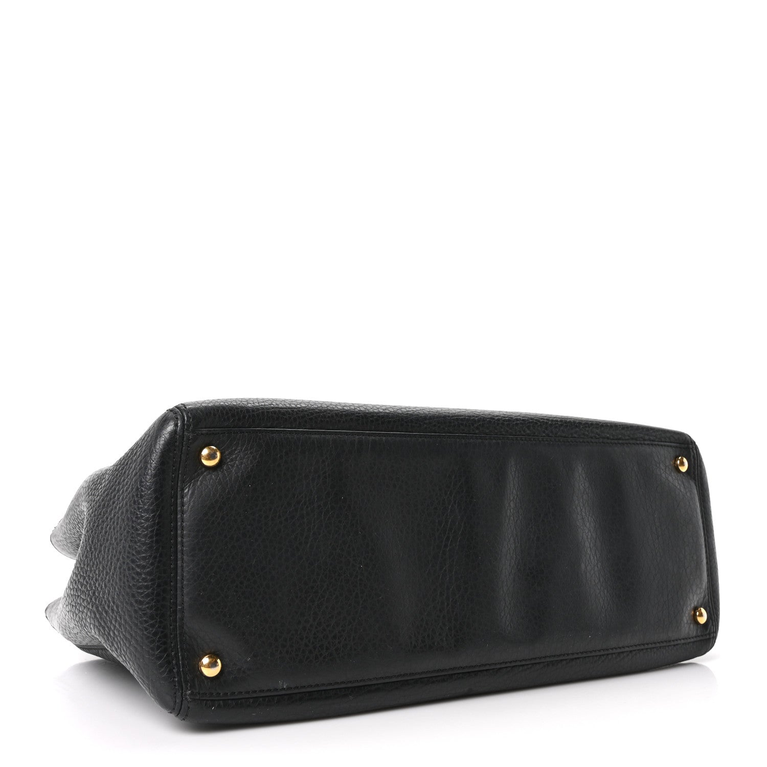 Calfskin Cerf Executive Shopper Tote Black
