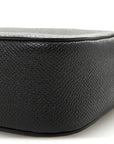 Signature Grained Calfskin Logo XS Ville Camera Bag Black White