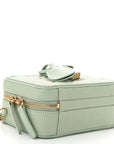 Caviar Quilted Small CC Filigree Vanity Case Mint