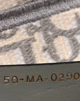 Oblique Embroidered Saddle Bag Gray