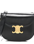 Shiny Calfskin Besace Clea Triomphe Black