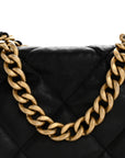 Goatskin Quilted Maxi CHNL 19 Flap Black