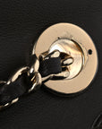 Lambskin Quilted Trendy CC Wallet On Chain WOC Dark Brown
