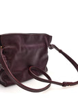 Calfskin Mini Flamenco Knot Clutch Dark Burgundy