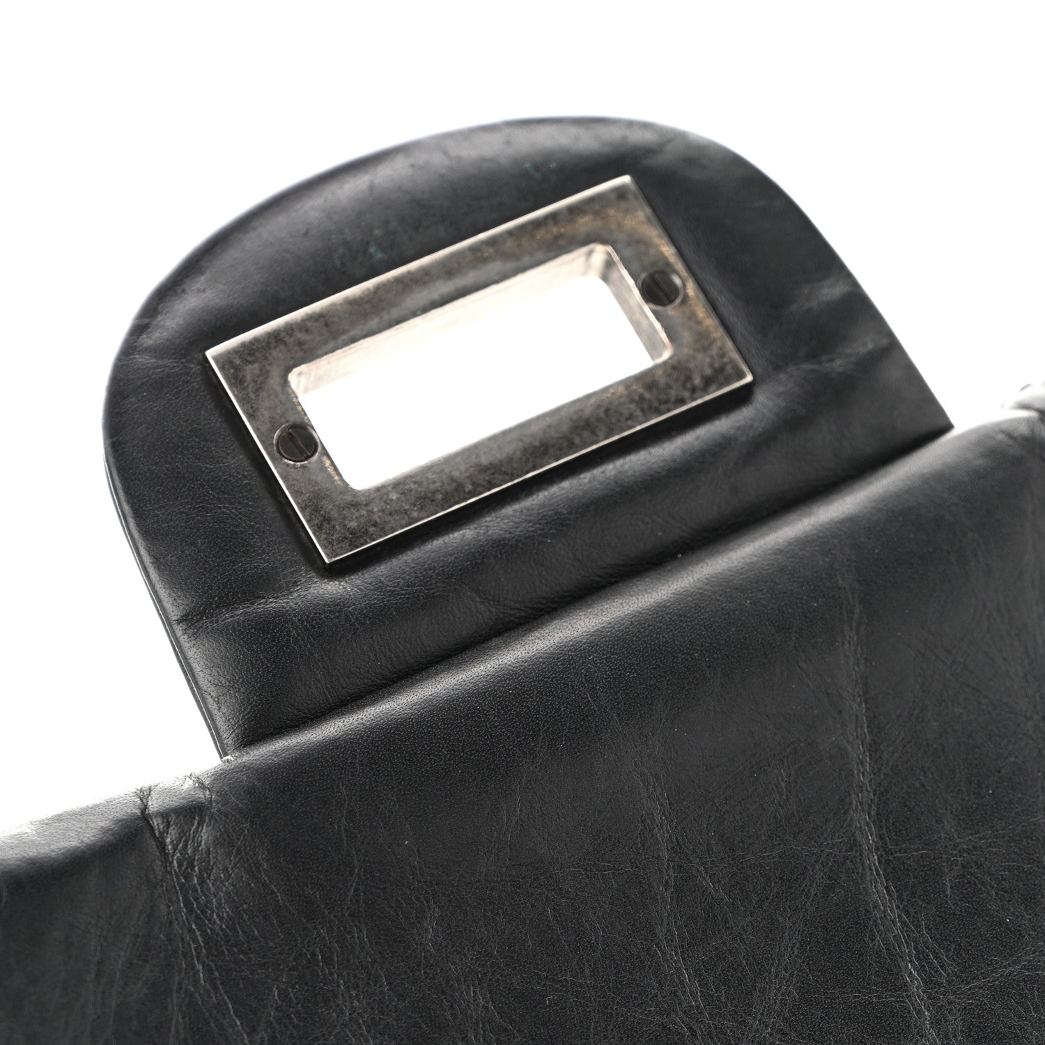 Aged Calfskin Quilted 2.55 Reissue 227 Flap Black