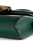 Dollar Calfskin Crystal Mini Dionysus Top Handle Bag Emerald