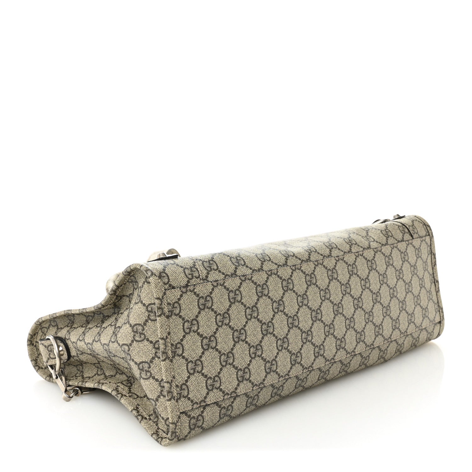 X GCCI GG Supreme Monogram Neo Classic Silver Hardware City Beige Ebony