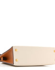 Epsom Horseshoe Mini Kelly Sellier 20 Craie Gold