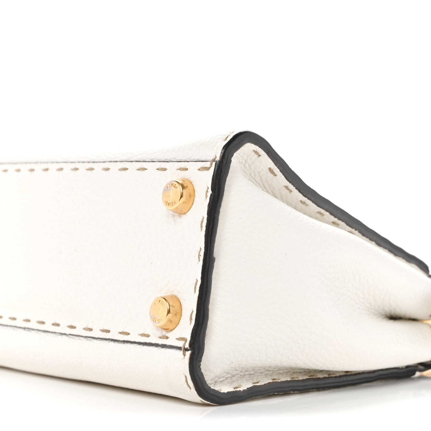 Cuoio Romano Selleria Mini Peekaboo Iconic Satchel White