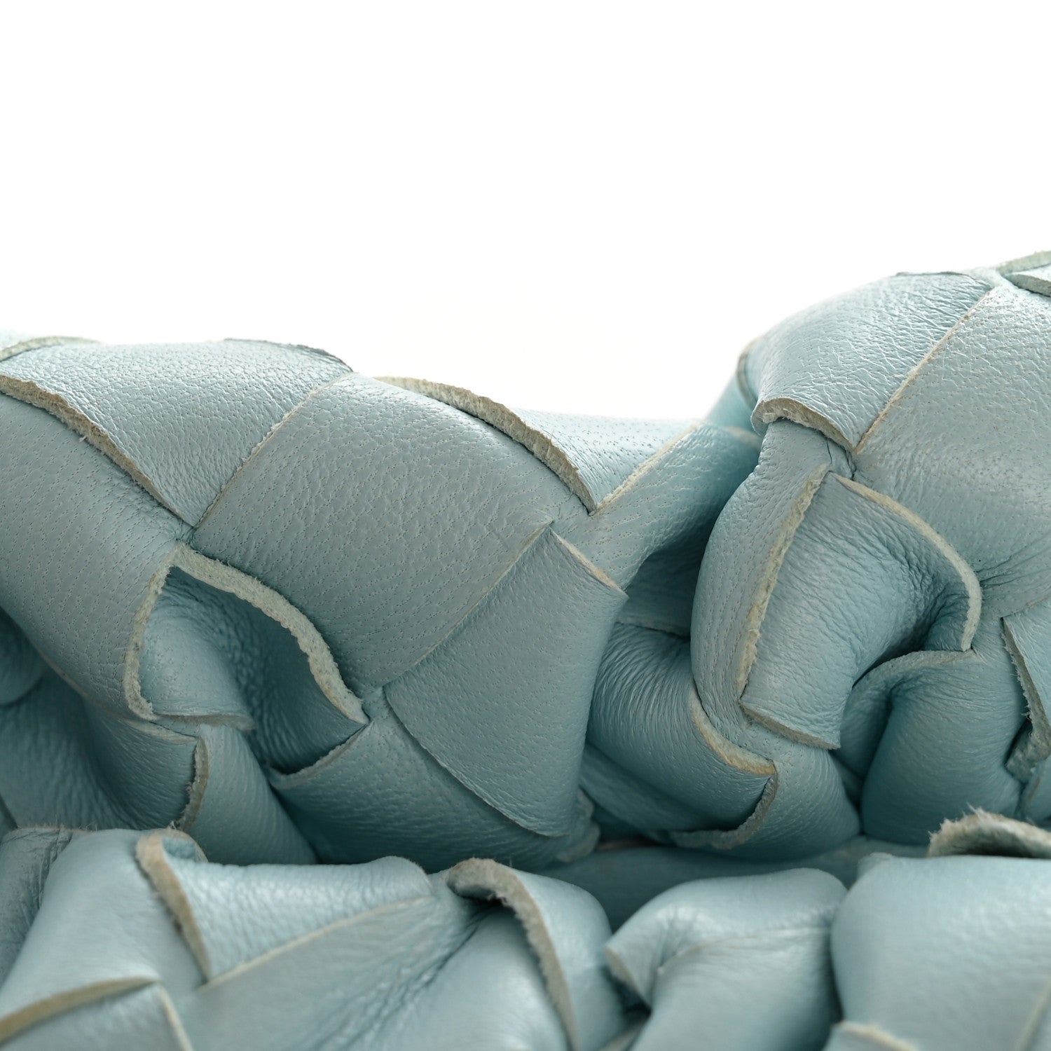 Nappa Maxi Intrecciato The Pouch Oversized Clutch Teal Washed