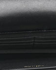 Lambskin Quilted Trendy CC Wallet On Chain WOC Black