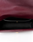 Lambskin Chevron Quilted Mini Loulou Rouge Cabernet