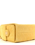 Suede Quilted Mini CHNL 25 Handbag Yellow