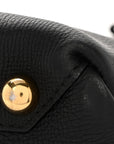 Grainy Calfskin House Check Large Banner Tote Black