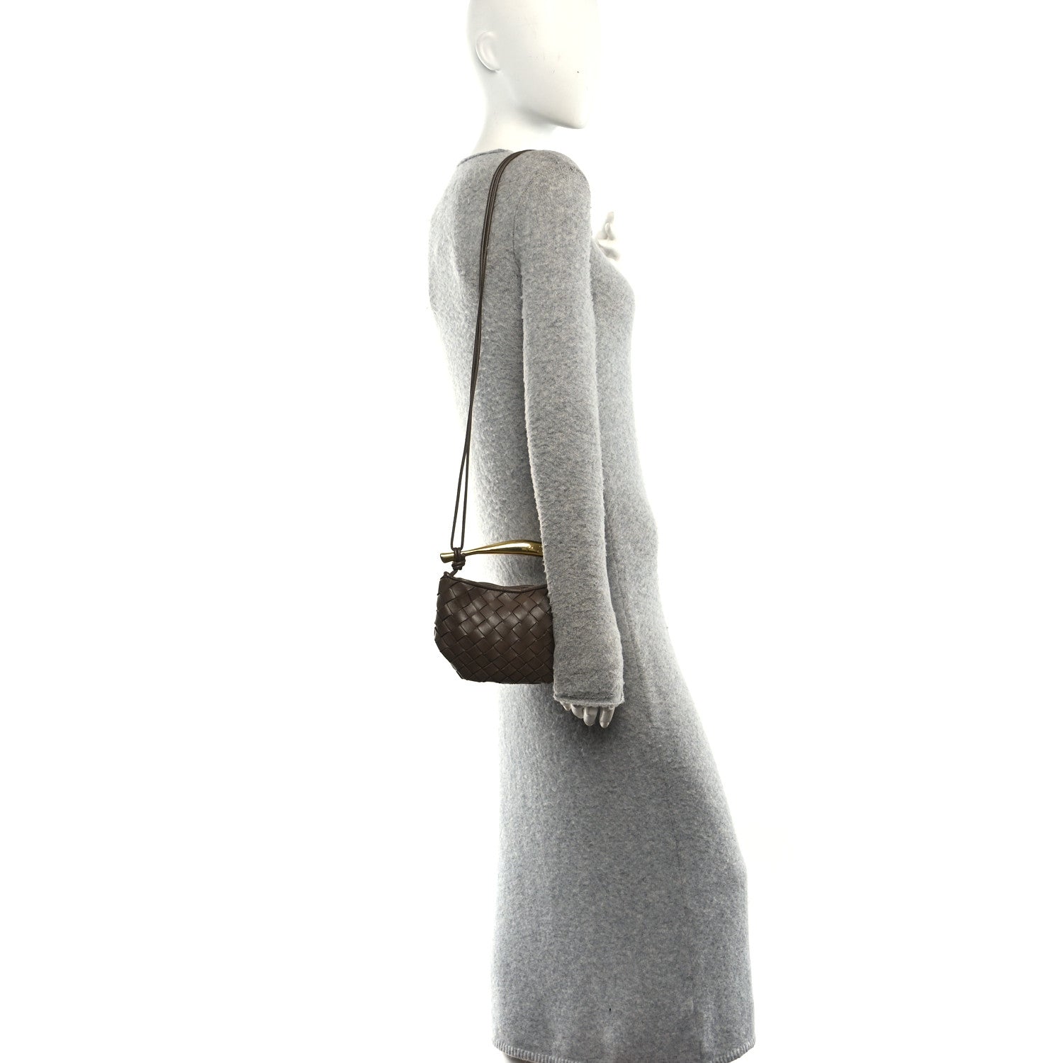 Nappa Intrecciato Mini Sardine Bag Taupe Grey
