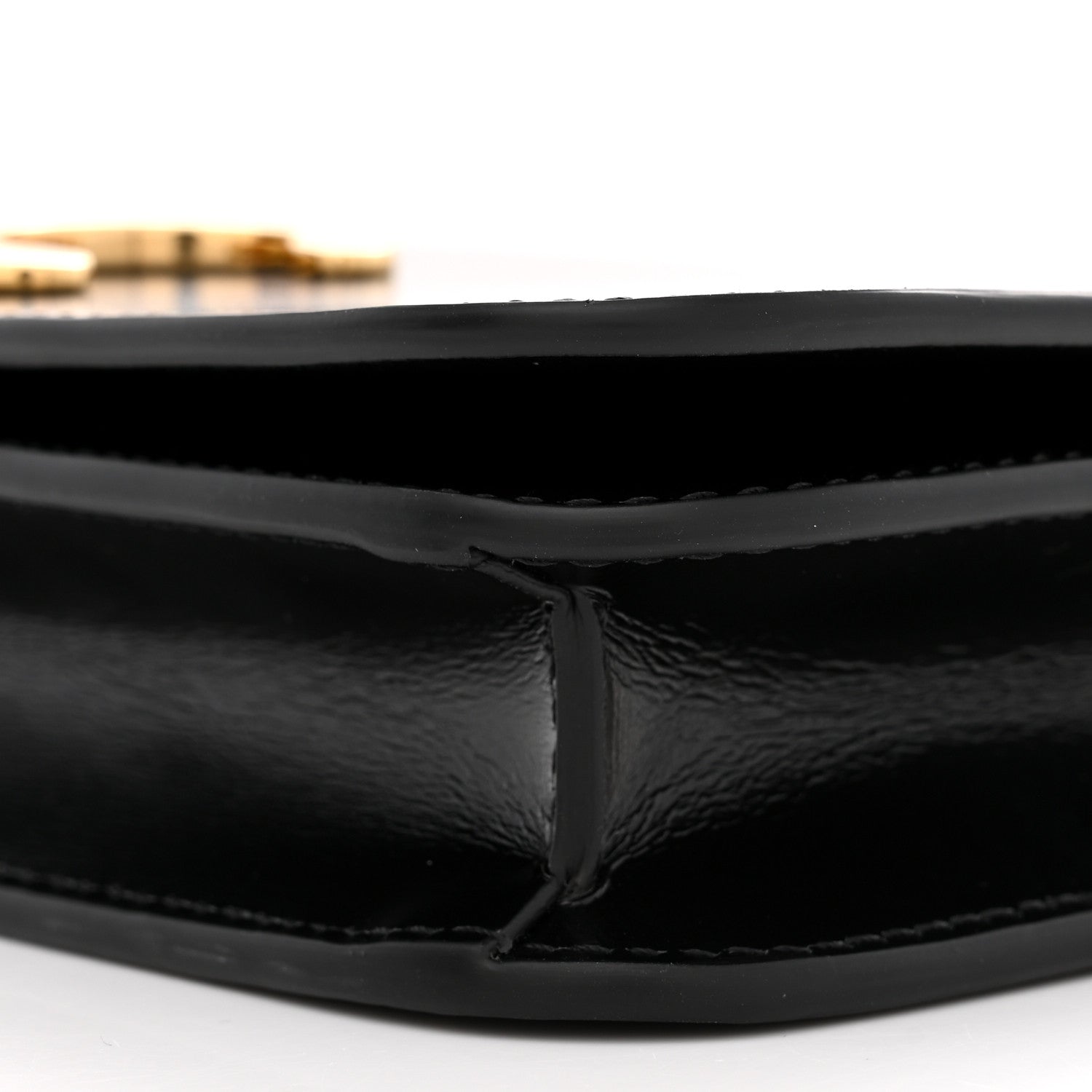 Shiny Calfskin Triomphe Multipochette Black