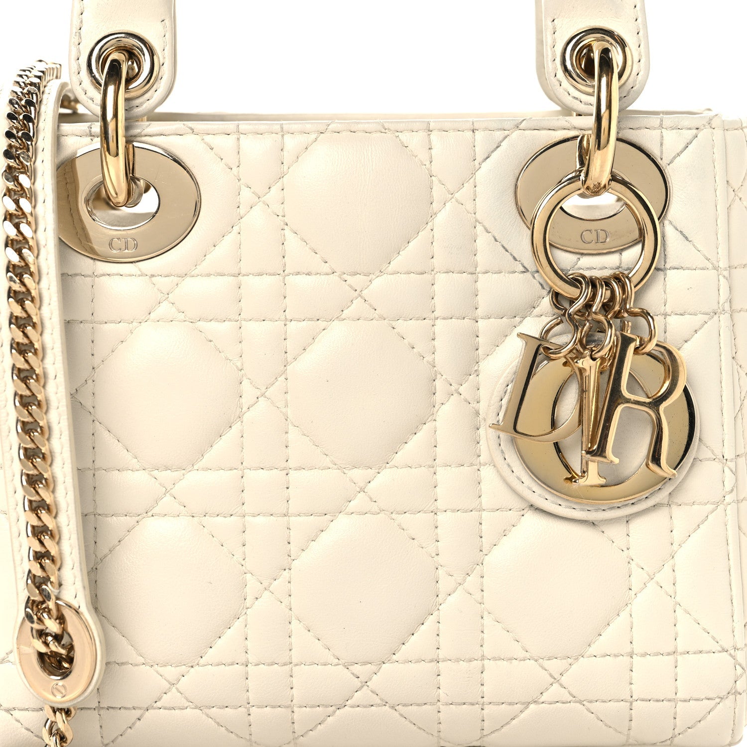 Lambskin Cannage Small My ABCD1OR Lady D1OR Latte